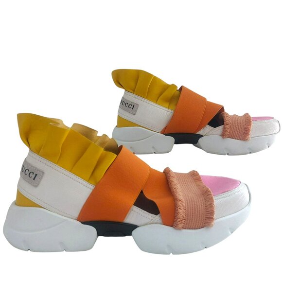 EMILIO PUCCI Sneakers Size 7.5 Colorful Leather Dopamine Slip On Designer Kicks - Picture 6 of 15